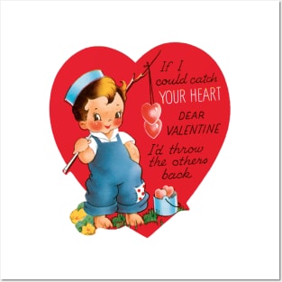 Vintage Valentine's Day Heart Posters and Art